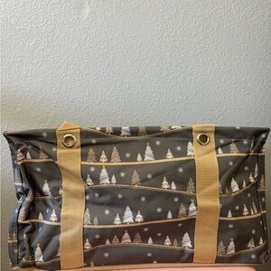 Thirty-One Holiday Tote - Gray and Gold
